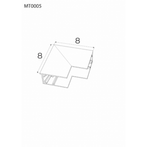 Kép 2/10 - MAXLIGHT Track Magnetic oldalfal/mennyezet sarokelem, MT0001, MT0002 sínekhez
