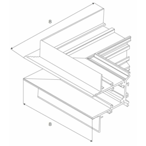 Kép 2/10 - MAXLIGHT Track Magnetic mennyezet/mennyezet sarokelem, MT0006, MT0007 sínekhez