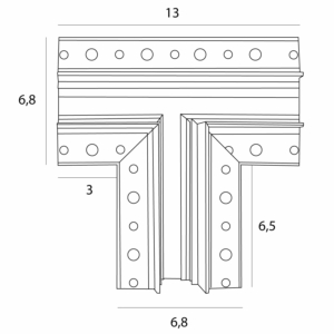 Kép 2/2 - MAXLIGHT Track Magnetic T csatlakozó elem fekete, MT0006, MT0007 sínekhez