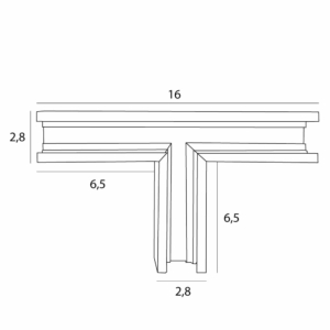 Kép 2/2 - MAXLIGHT Track Magnetic T csatlakozó elem fekete, MT0011, MT0012 sínekhez