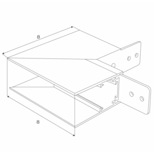 Kép 2/2 - MAXLIGHT Track Magnetic mennyezet/mennyezet sarokelem fehér, MT0018, MT0019 sínekhez