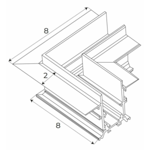 Kép 2/2 - MAXLIGHT Track Magnetic sarokelem fehér, MT0023, MT0024 sínekhez