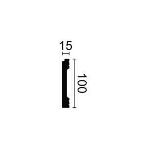 Kép 2/2 - Noel & Marquet FD1 WALLSTYL® HDPS díszléc, 100 x 15 x 2000 mm