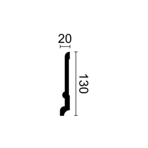 Kép 3/3 - Noel & Marquet FD21 WALLSTYL® HDPS díszléc, 130 x 20 x 2000 mm