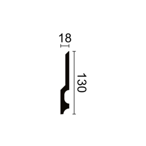 Kép 5/5 - Noel & Marquet FD22 WALLSTYL® HDPS díszléc, 130 x 18 x 2000 mm