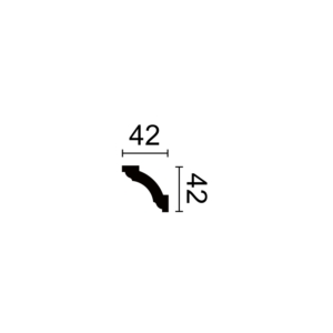 Kép 2/2 - Noel & Marquet Z1240 FLEX ARSTYL® PU díszléc, 42 x 42 x 2000 mm