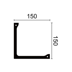 Kép 4/4 - Noel & Marquet L1 ARSTYL® PU díszléc, 150 x 150 x 2000 mm