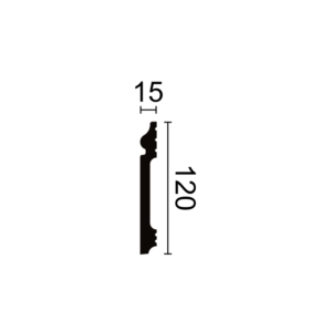 Kép 8/8 - Noel & Marquet FL2 WALLSTYL® HDPS díszléc, 120 x 15 x 2000 mm