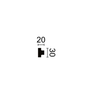 Kép 4/4 - Noel & Marquet T40 WALLSTYL® HDPS díszléc, 30 x 20 x 2000 mm