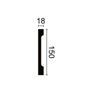 Kép 4/4 - Noel & Marquet FD15S WALLSTYL® HDPS díszléc, 150 x 18 x 2000 mm