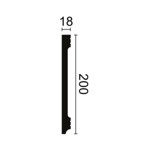 Kép 4/4 - Noel & Marquet FD20S WALLSTYL® HDPS díszléc, 200 x 18 x 2000 mm