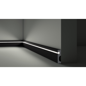 Kép 2/3 - Noel & Marquet IL11 BLACK WALLSTYL® HDPS díszléc, 80 x 20 x 2000 mm