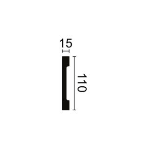 Kép 3/3 - Noel & Marquet FD2S FLEX WALLSTYL® PU díszléc, 110 x 15 x 2000 mm