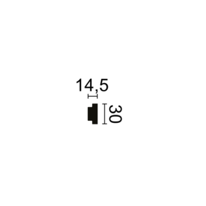 Kép 4/4 - Noel & Marquet WL10 WALLSTYL® HDPS díszléc, 30 x 14,5 x 2000 mm