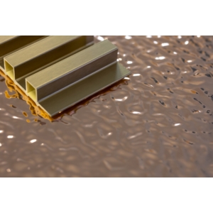 Kép 2/7 - Dubai Decor Luxury PET-35 Metal Series falpanel "Waved", 2800 x 1220 x 8 mm, Rose Gold
