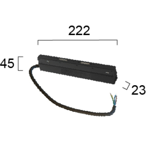 Kép 2/2 - VIOKEF R1095 Magnetic 48V-os belső tápegység, 100W, 222 x 45 x 23 mm, fekete