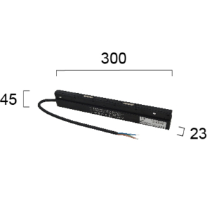 Kép 2/2 - VIOKEF R1097 Magnetic 48V-os belső tápegység, 200W, 300 x 45 x 23 mm, fekete