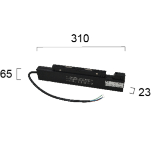 Kép 2/2 - VIOKEF R1098 Magnetic 48V-os belső tápegység, 400W, 310 x 65 x 23 mm, fekete
