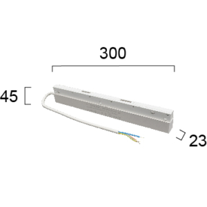 Kép 2/2 - VIOKEF R1099 Magnetic 48V-os belső tápegység, 200W, 300 x 45 x 23 mm, fehér