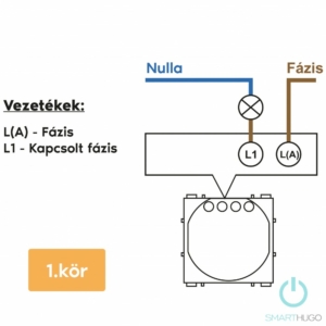 Kép 3/3 - SmartHugo 1 Körös Sorolható Érintő Villanykapcsoló