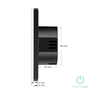 Kép 3/4 - SmartHugo 1 Körös Szürke Dimmer Villanykapcsoló