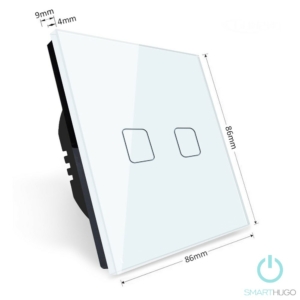 Kép 2/4 - SmartHugo 2 Körös Szürke Dimmer Villanykapcsoló