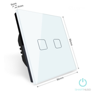 Kép 3/4 - SmartHugo 2 Körös Fehér RF Ventilátor Kapcsoló