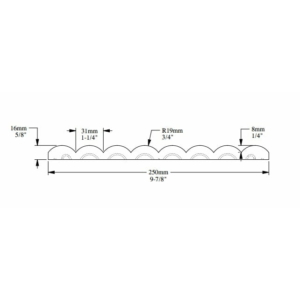 Kép 4/4 - Orac Decor W110-2600 3D Panel, 16 x 250 x 2600 mm