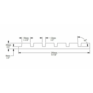 Kép 4/4 - Orac Decor W111-2600 3D Panel, 20 x 250 x 2600 mm