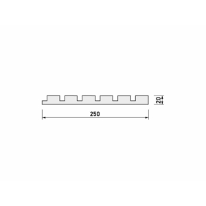 Kép 3/3 - Orac Decor W111FR BAR 3D Panel, 20 x 250 x 2000 mm