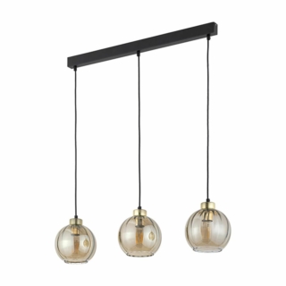 TK Lighting Devi függesztett lámpa borostyán