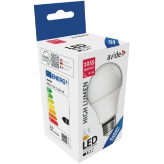 Avide LED gömb izzó A60 9.5W E27 6400K, 1055 lm (K)