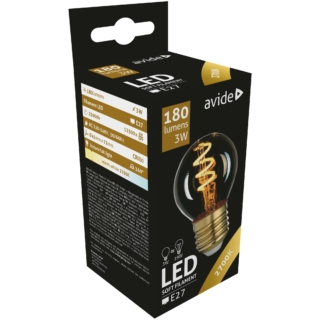 Avide LED Soft Filament izzó Mini fényforrás 3W E27 360° 2700K, 200 lumen