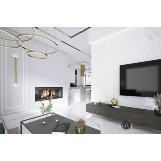 Lamelio INFINITY OLMO lamella panel, fehér, festhető, 12.2 x 270 cm