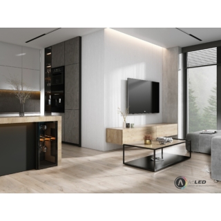 Lamelio INFINITY ONDA lamella panel, fehér, festhető, 12.2 x 270 cm