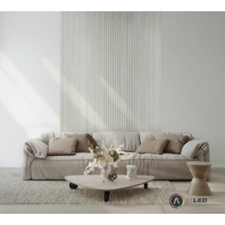 Lamelio ONDA lamella panel, szürke, 12.2 x 270 cm