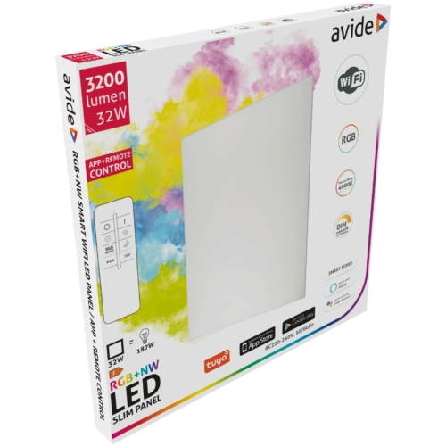 Avide LED Slim Panel 600x600x16mm 32W RGB+NW 4000K