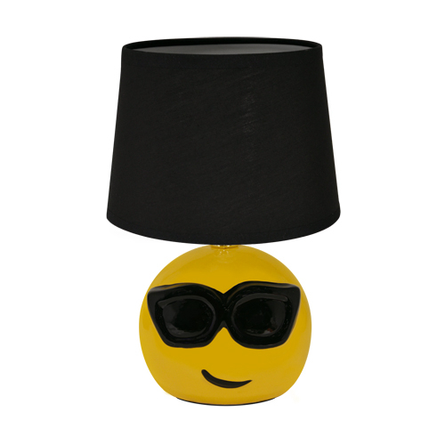 Strühm Emoji asztali lámpa fekete