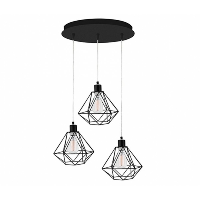 Nova Luce Pietra függeszték fekete