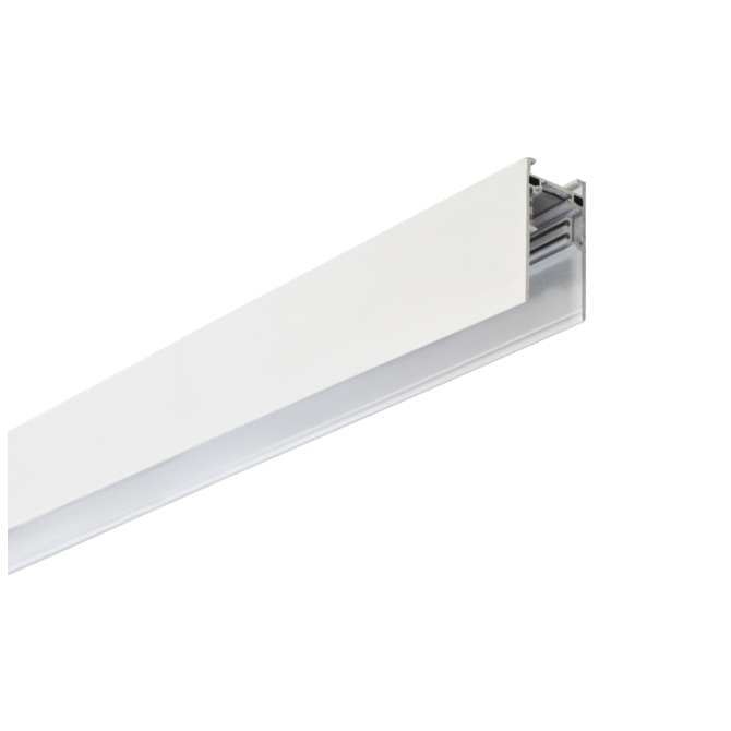 VIOKEF 02/0301-1 Magnetic 48V-os sínelem falon kívűli, 1 méter, 5.3 cm magas, 2 db végzáróval és búrával, fehér