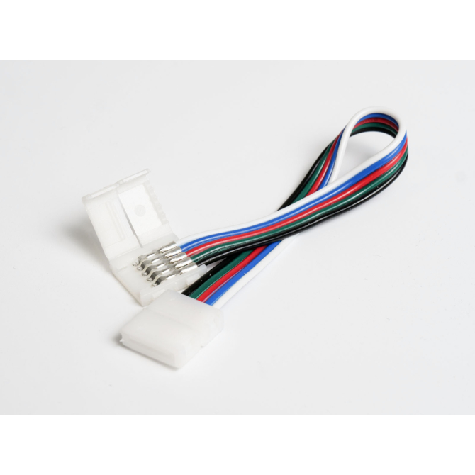 LED Forrasztásmentes sarokelem RGBW LED szalagok toldásához, 12 mm, 5 eres (21125)