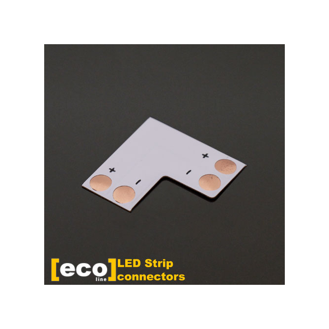LED PCB sarok elem, 2835 és 3528-as LED szalaghoz, 8 mm-es, 2 eres (25245)