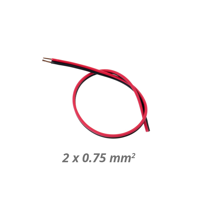 LEDTech Vezeték LED szalaghoz, piros/fekete, 2x0.75 mm2 (16774)