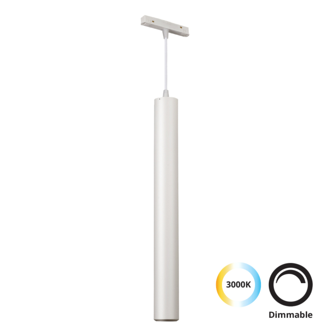 VIOKEF 4244202 Magnetic 48V-os sínrendszeres függesztett LED lámpa, 12W, 3000K, 761 lm, 16.5 cm, fehér, dimmelhető