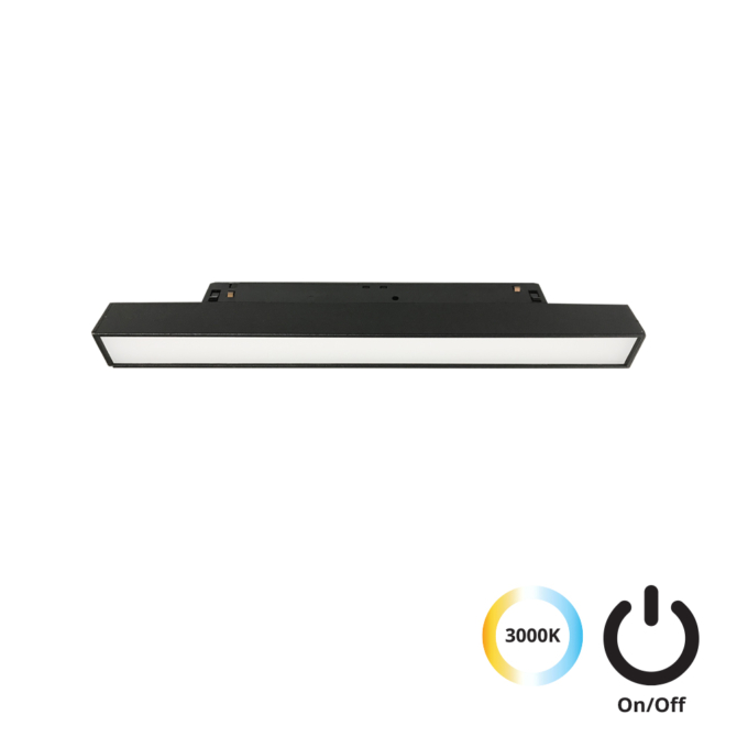 VIOKEF 4244300S Magnetic 48V-os sínrendszeres lineáris LED lámpa, 11W, 3000K, 866 lm, 30 cm, fekete