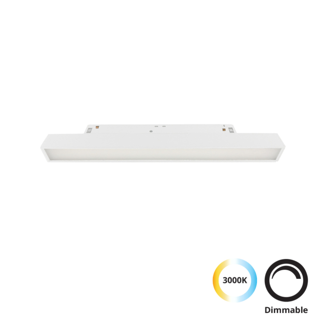 VIOKEF 4244303 Magnetic 48V-os sínrendszeres lineáris LED lámpa, 12W, 3000K, 370 lm, 30 cm, fehér, dimmelhető