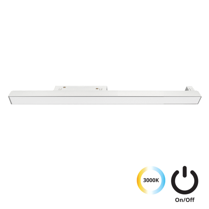 VIOKEF 4244304S Magnetic 48V-os sínrendszeres lineáris LED lámpa, 21W, 3000K, 1685 lm, 60 cm, fehér