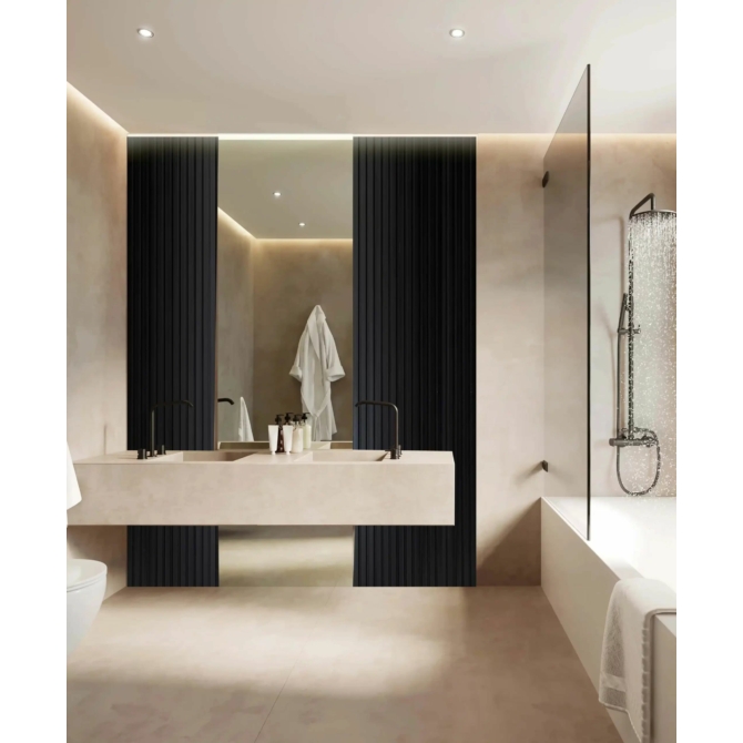 Lamelio OLMO lamella panel, fekete, 12.2 x 270 cm