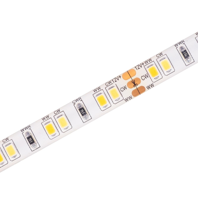 Avide LED Szalag 12V, 9.6W, CCT, IP65, 120LED, 1240 lm, 5 méter