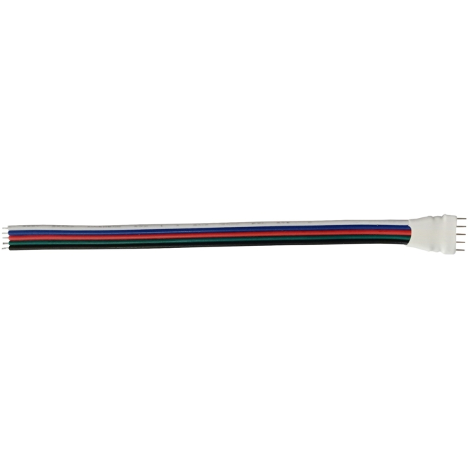 Avide LED Szalag 12V RGB+W 5PIN Sima Kábel Apa Csatlakozó